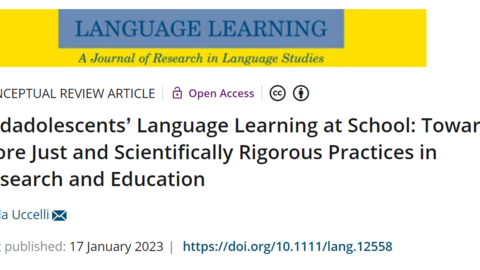 Midadolescents’ Language Learning at School
