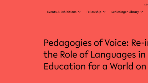Pedagogies of voice event